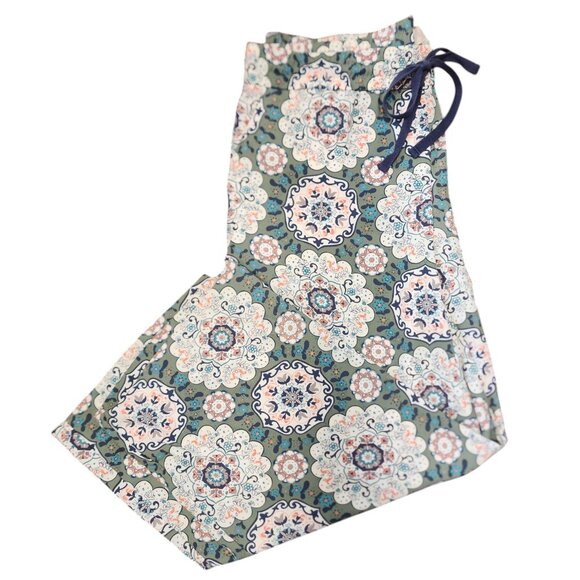 LOFT Women's Floral Wide-Leg Pants, Size L, Lightweight 100% Polyester - Picture 9 of 16